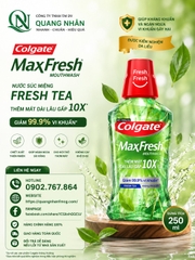 NƯỚC SÚC MIỆNG COLGATE MF TRÀ XANH 250ML X 12 CHAI