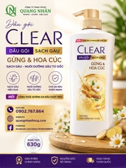 DẦU GỘI CLEAR GỪNG & HOA CÚC 630g x 8 CHAI