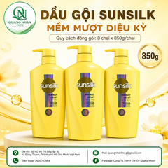 DẦU GỘI SUNSILK MỀM MƯỢT DIỆU KÌ 850G X 8 CHAI