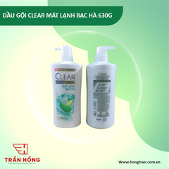 DẦU GỘI CLEAR MÁT LẠNH BẠC HÀ 630G X 8 chai