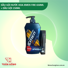 DẦU GỘI NƯỚC HOA XMEN FIRE 650ML TẶNG SỮA TẮM 150ML x 7 BỘ