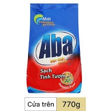 BỘT GIẶT ABA SẠCH TINH TƯƠM 770GR X 18 TÚI