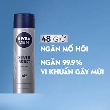 82959 XỊT NGĂN MÙI NIVEA NAM Phân tử Bạc 150ML x 12 CHAI