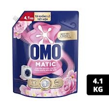 NƯỚC GIẶT OMO MATIC CỬA TRƯỚC NGĂN MÙI ẨM MỐC 4.1KG TẶNG TÚI NG x 4 BỘ