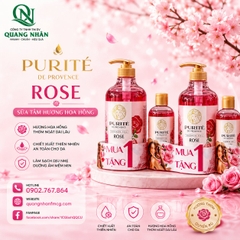 SỮA TẮM THIÊN NHIÊN PURITE HƯƠNG HOA HỒNG 850ml+250ml/́12 bộ