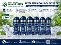82978 LĂN NGĂN MÙI NAM NIVEA Mát Lạnh (BLUE) 25ML  x 30 CHAI