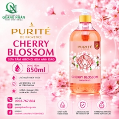 SỮA TẮM THIÊN NHIÊN PURITE CHERRY BLOSSOM HƯƠNG HOA ANH ĐÀO 850mL * 12 CHAI