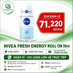 83754 LĂN NGĂN MÙI NỮ NIVEA TƯƠI MÁT 50ML x 24 CHAI