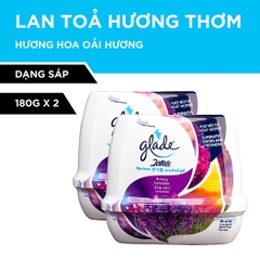 BỘ ĐÔI SÁP THƠM GLADE - H.HOA LAVENDER 180Gx2 / 6 CẶP