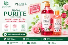 SỮA TẮM THIÊN NHIÊN PURITE HƯƠNG HOA HỒNG 850ml+250ml/́12 bộ