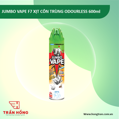 XỊT CÔN TRÙNG JUMBO VAPE F7 ODOURLESS 600ml x 24 chai