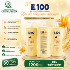 SỮA TẮM E100 HOA HỒNG 1200ML VÀNG x 8 chai