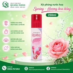 Xịt phòng nước hoa Spring - Hương hoa hồng 225ml x 24 chai
