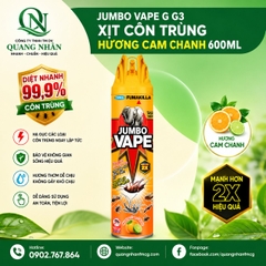 XỊT CÔN TRÙNG JUMBO VAPE G H.CCHANH 600 ML x 24 chai