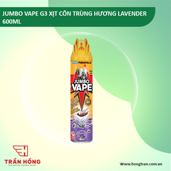 XỊT CÔN TRÙNG JUMBO VAPE G3 HUONG LAVENDER 600ML x 24 chai