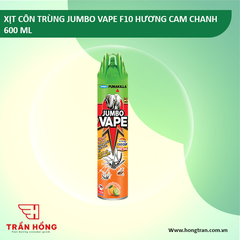 XỊT CÔN TRÙNG JUMBO VAPE F10 HUONG CAM CHANH 600 ML x 24 chai