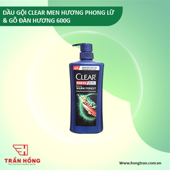 DẦU GỘI CLEAR MEN HƯƠNG PHONG LỮ & GỖ ĐÀN HƯƠNG 600G x 8 CHAI