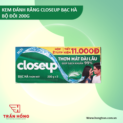 KEM ĐÁNH RĂNG CLOSEUP BẠC HÀ BỘ ĐÔI 200G x 18 BỘ