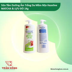 Sữa Tắm Dưỡng Ẩm Trắng Da Mềm Mịn Hazeline MATCHA & LỰU ĐỎ 1Kg x 12 CHAI