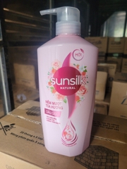 DẦU GỘI SUNSILK MỀM MƯỢT TỎA HƯƠNG 650g x 8 Chai ( HỒNG )