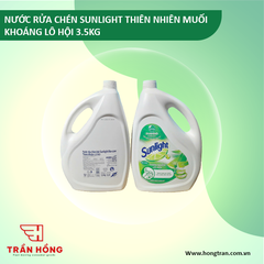 NƯỚC RỬA CHÉN SUNLIGHT THIÊN NHIÊN MUỐI KHOÁNG LÔ HỘI 3.5KG x 3 CAN