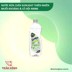 NƯỚC RỬA CHÉN SUNLIGHT THIÊN NHIÊN MUỐI KHOÁNG & LÔ HỘI 400ML x 24  CHAI