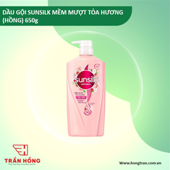 DẦU GỘI SUNSILK MỀM MƯỢT TỎA HƯƠNG 650g x 8 Chai ( HỒNG )