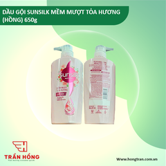 DẦU GỘI SUNSILK MỀM MƯỢT TỎA HƯƠNG 650g x 8 Chai ( HỒNG )