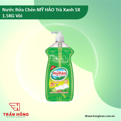 Nước Rửa Chén MỸ HẢO Trà Xanh 5X 1.5KG Vòi x 10 chai