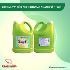 NƯỚC RỬA CHÉN SURF HƯƠNG CHANH SẢ 1.5KG x 9 CHAI