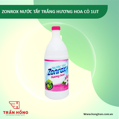 NƯỚC TẨY TRẮNG ZONROX - HƯƠNG HOA CỎ 1LIT x 12 chai