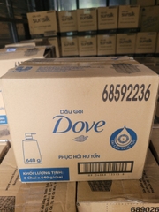 DẦU GỘI DOVE PHỤC HỒI HƯ TỔN (XANH) 640ML x 8 CHAI