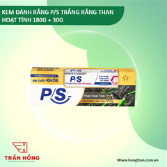 KEM ĐÁNH RĂNG P/S TRẮNG RĂNG THAN HOAT TINH 180G + 30G x 24 BỘ