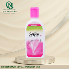 KEM CHỐNG MUỖI SOFFELL HƯƠNG HOA 60ml ( 12 chai )  x12 hộp