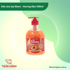 Sữa rửa tay Kleen - Hương Đào 500ml x 12 chai