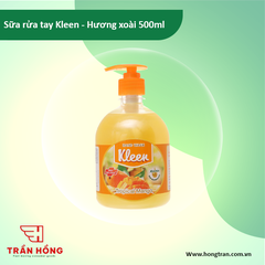 Sữa rửa tay Kleen - Hương xoài 500ml x 12 chai