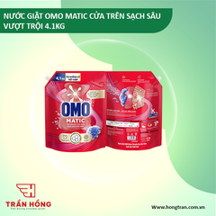 NƯỚC GIẶT OMO MATIC CỬA TRÊN SẠCH SÂU VƯỢT TRỘI 4.1KG x 4 TÚI (ĐỎ)