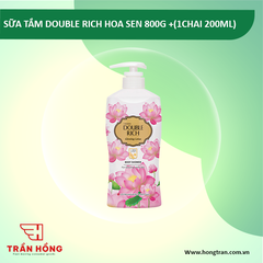 SỮA TẮM DOUBLE RICH HOA SEN 800G +(1CHAI 200ML) X 12 BỘ