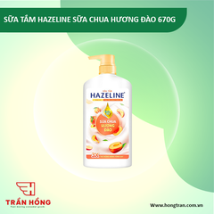 SỮA TẮM HAZELINE SỮA CHUA HƯƠNG ĐÀO 670G X 12 CHAI