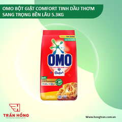 BỘT GIẶT OMO COMFORT TINH DẦU THƠM NỒNG NÀN 5.3KG/ 3TÚI