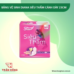 BĂNG VỆ SINH DIANA SIÊU THẤM CÁNH DÀY -23CM x 48 gói