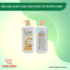 DẦU GỘI CLEAR 9 LOẠI THẢO DƯỢC CỔ TRUYỀN 630ML x 8 chai