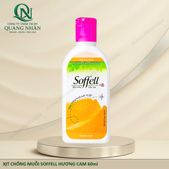 XỊT CHỐNG MUỖI SOFFELL HƯƠNG CAM 60ml x12 hộp x12 chai