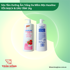 Sữa Tắm Dưỡng Ẩm Trắng Da Mềm Mịn Hazeline YẾN MẠCH & DÂU TẰM 1Kg x 12 CHAI