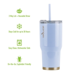 [CỔ LỖ SĨ] REDUCE TUMBLER WITH LID AND STRAW 34 OZ CỐC GIỮ NHIỆT [Hàngchuẩn, shipUS]