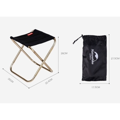 [Cổ Lỗ Sĩ] NATUREHIKE Alu Alloy foldable Ghế gấp mini NH17Z012-L [Chính hãng]