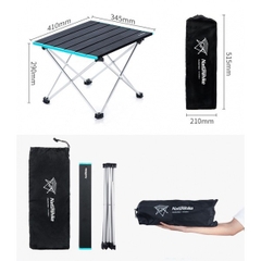 [Cổ Lỗ Sĩ] NATUREHIKE bàn gấp siêu nhẹ FT08 bằng nhôm NH19Z008-Z [Chính hãng]