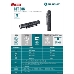 [CỔ LỖ SĨ] OLIGHT i3T EOS max 180 lumens ĐÈN [Hàng chuẩn, mới 100%. kobaohanh]