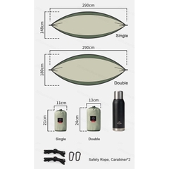 [Cổ Lỗ Sĩ] NATUREHIKE ULTRALIGHT HAMMOCK VÕNG ĐÔI NH21DC011 [Chính hãng]