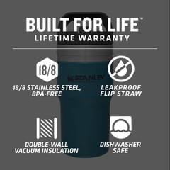 [CỔ LỖ SĨ] STANLEY FLIP STRAW TUMBLER 20OZ BÌNH GIỮ NHIỆT QUAI CỨNG [Hàng chuẩn, nhậpUS]